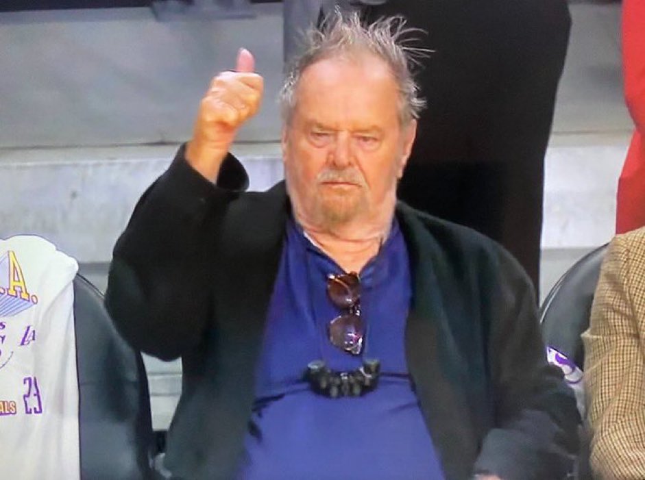 Jack Nicholson At The Lakers Nuggets Game- Becomes A Meme