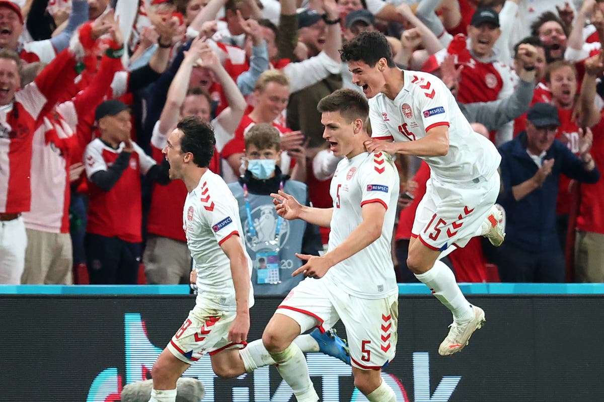 Denmark established their last 16 ties with Wales in the Euro Cup