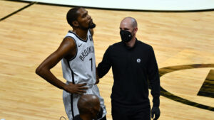 Kevin Durant leave early with injury, the Nets lose game to the Heats
